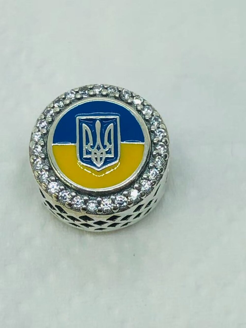 ✨ ✨Pandora Ukraine Flag Charm S925 Sterling Silver Jewelry